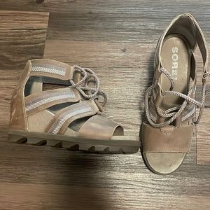 Stone sorel wedge sandals